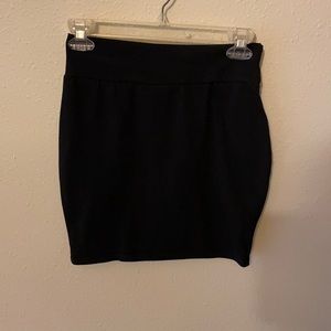 Black mini skirt